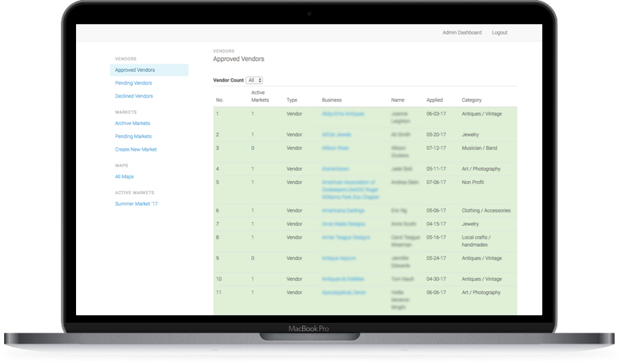 Laptop and mobile versions of the application