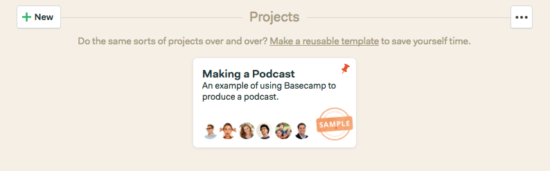 Basecamp Project Row