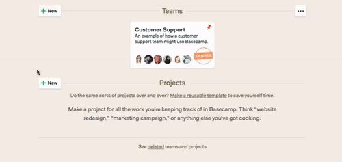 Basecamp new project gif